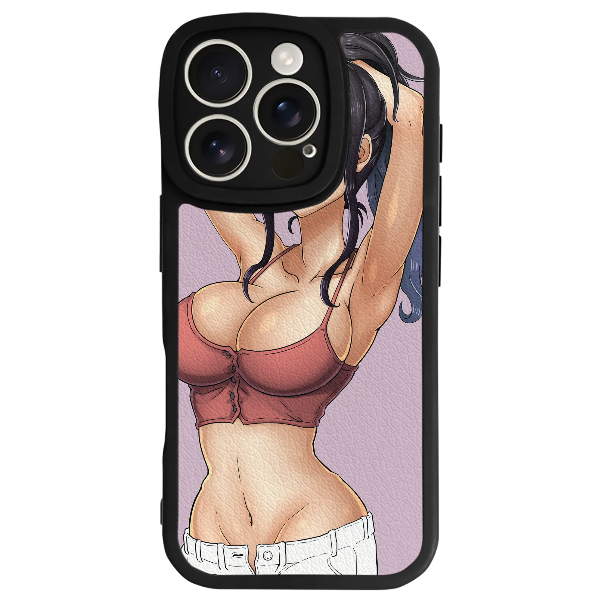 （画像用） ワンピース ONE PIECE 【iPhone 16シリーズ対応】シリコンスマホケース（レザー調） 材質：シリコン